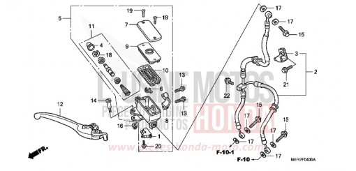 FR. BRAKE MASTER CYLINDER (CBF600S/N) CBF600N8 de 2008
